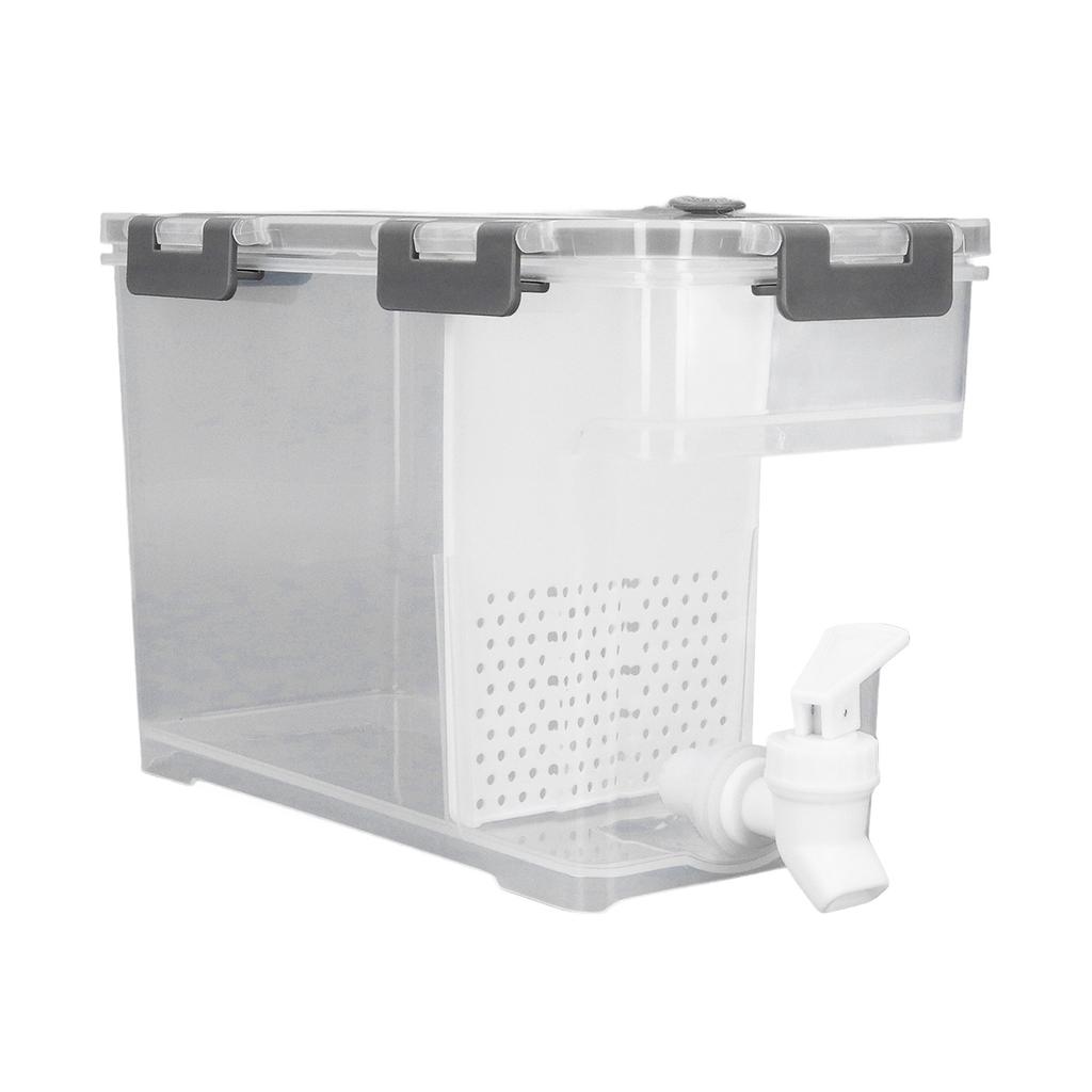 3.5L Drink Dispenser with Spigot Rubber Ring Safe Large Capacity PP Cold Water Beverage Dispenser