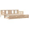 VidaXL Daybed and Trundle Bed and Drawers 90x190 Cm Solid Pine Wood, Sofa Bed, Guest Bed, Wooden Daybed, Bed 3302229