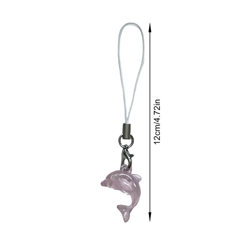 Elegant Small Dolphin Bag Decoration Phone Chain Strap With Hole For Handmade Bracelet Or Keychain Design