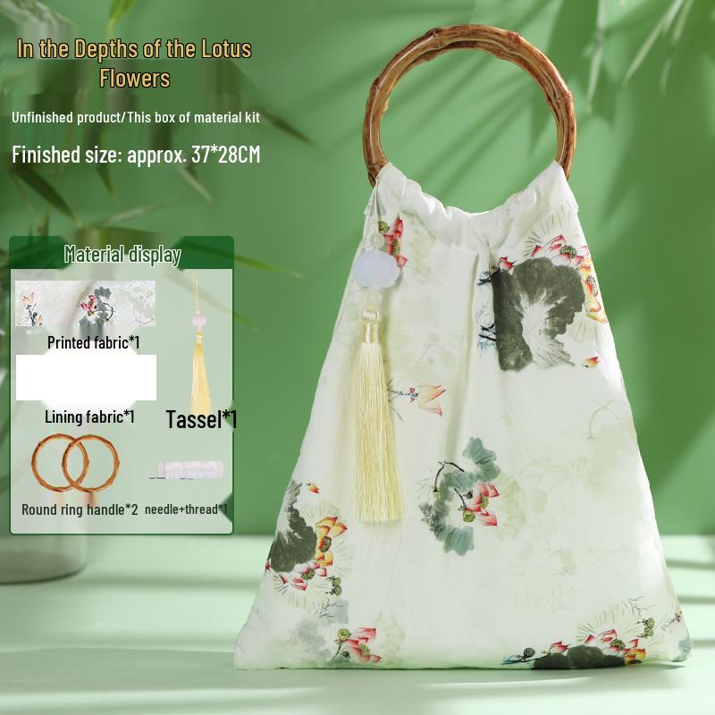 Bamboo Joint Bag DIY Kit: Handmade Chinese-Style Heritage Bag for Team Building and Salon Events