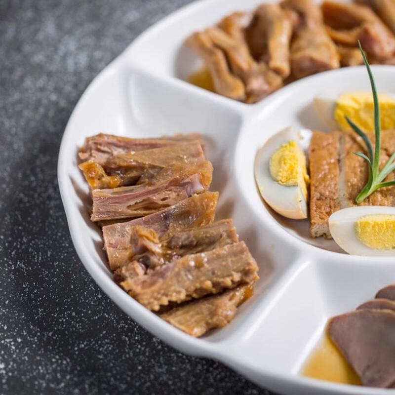 Square Ceramic Five-Compartment Serving Platter