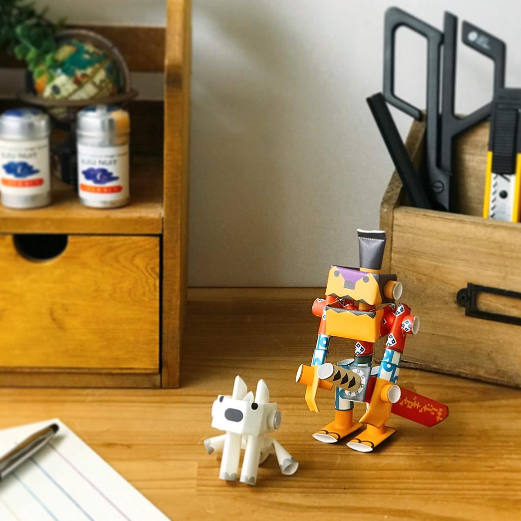 PIPEROID Rokusuke & Hachi - Paper Craft Kit for Kids and Adults - Great for Origami Lovers