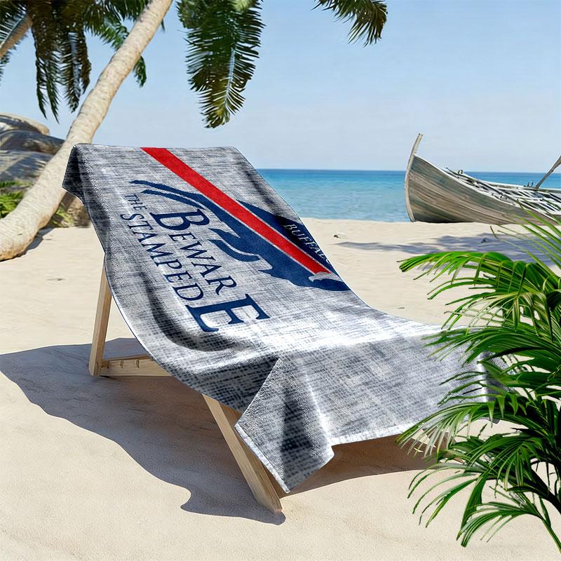 Bills Mafia Print Beach Towel, Large Soft Quick Dry Towel for Beach Camping Swimming