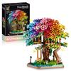 2338PCS Rainbow Color Tree House Building Block Sets Micro Bricks Toys for Kids Gifts DIY Home Decor