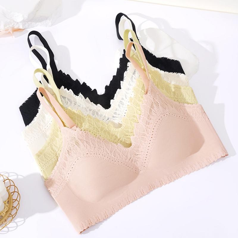 Lace Bra Push Up Underwear Seamless Feminine Comfort No Steel Ring Bra