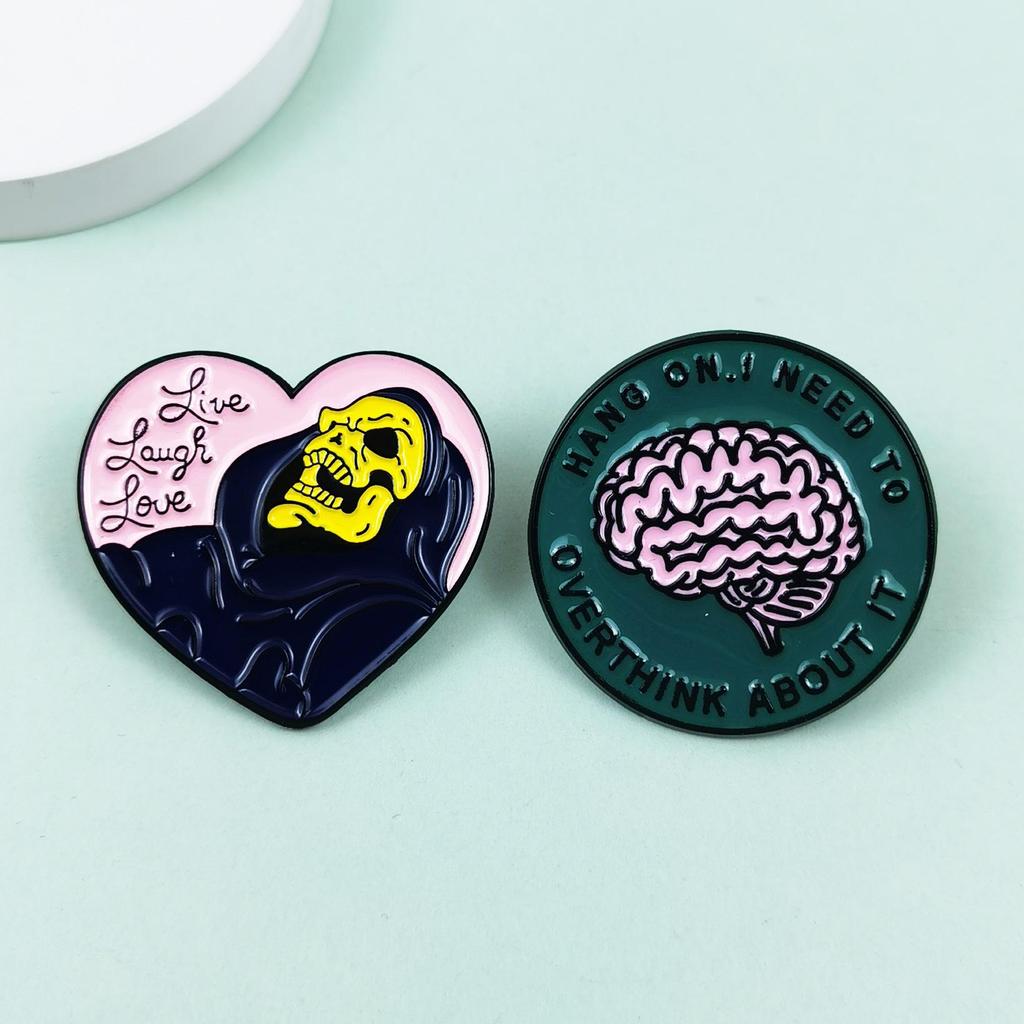 Devil Heart Cartoon Brooch: Versatile Alloy Accessory for Clothing and Backpacks