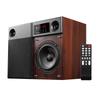 Walnut + Remote Control Bookshelf Speaker Pair