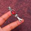 Superbe pendentif en grenat: Collier pendentif fait main en argent sterling 925 Bijoux