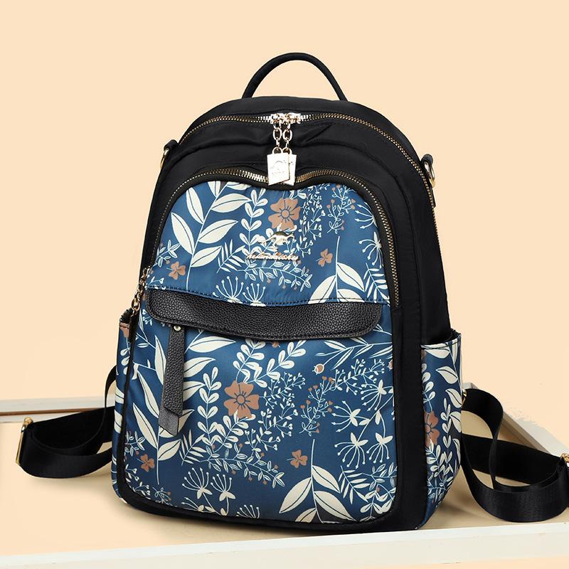 Backpack Women's Printed Oxford Bag Large Capacity Travel Backpack
