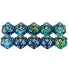 Polyhedral D20-terning 10 stk 20-sidig dobbelfarge med glitterterninger for DND-brettspill og rollespill