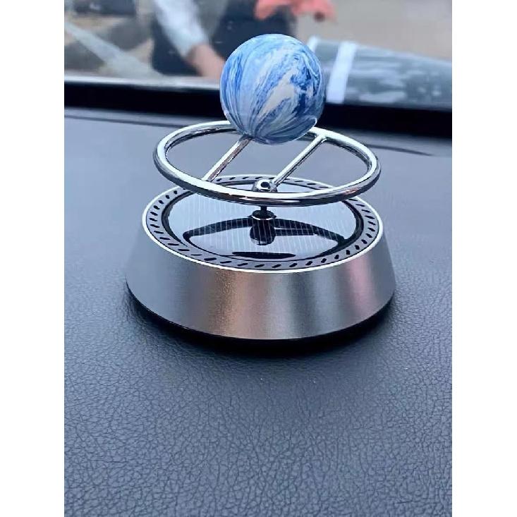 Rotating Car Air Freshener Solar Floating Earth Mars Stocking Stuffers Car Perfume Aromatherapy Diffuser Car Interior Decoration Accessories Car