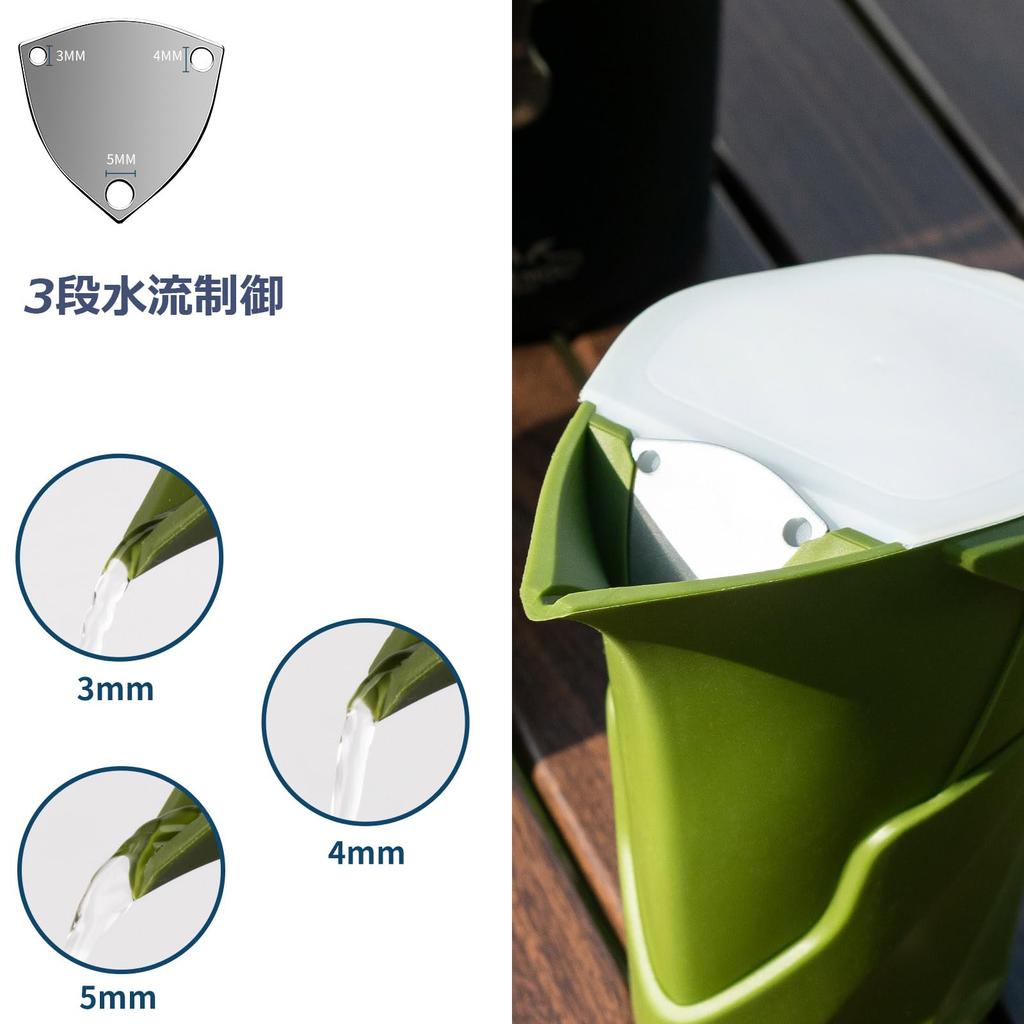 MERMOO YILAN Coffee Pot, 360ml Silicone Drip Pot, Lightweight Coffee Drip Kettle for Outdoor Camping and Travel (Blue)