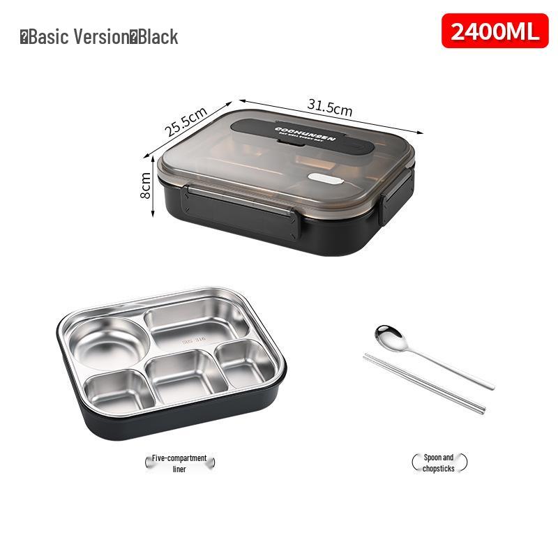 

304 Stainless Steel Lunch Box for Adults, Large Capacity Bento with Heat Preservation, Student Meal Container, New Model