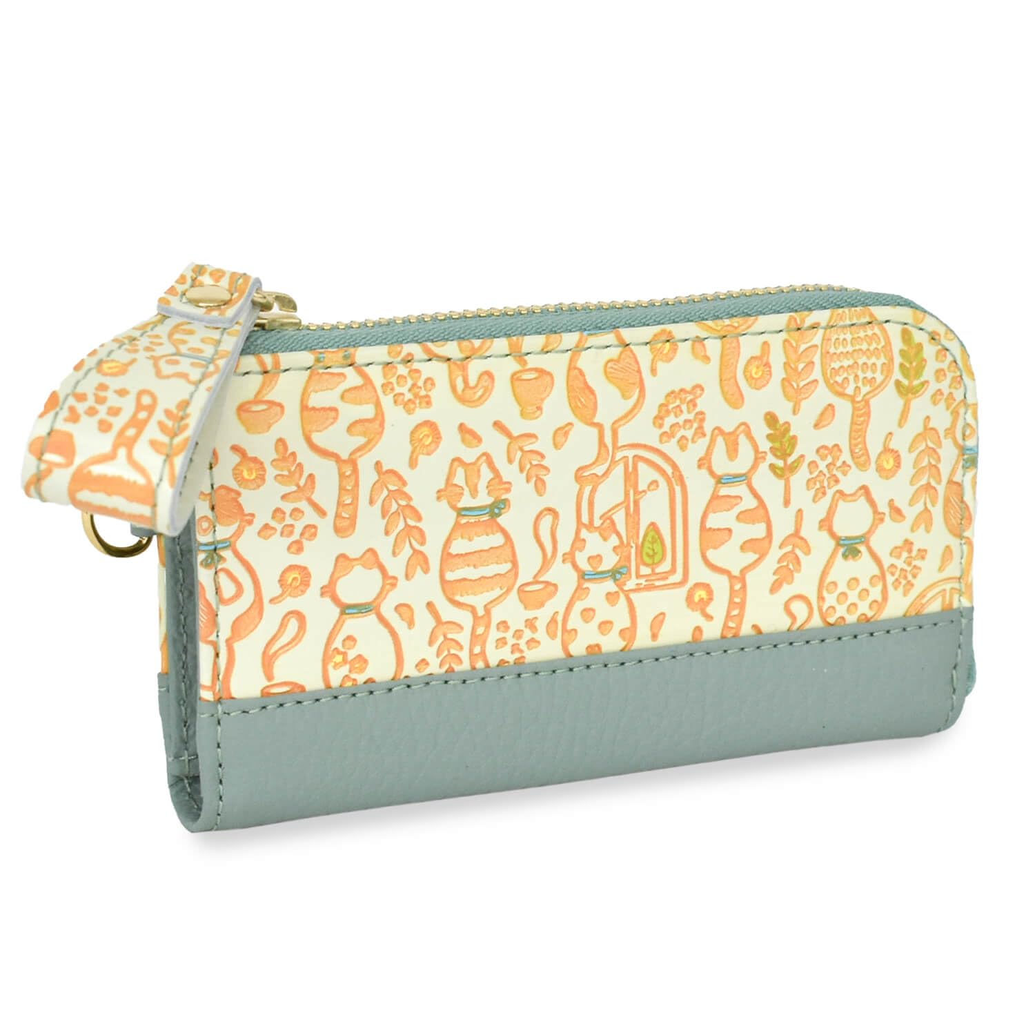 

ключниця на блискавці з відділенням для монет, ключниця, чохол, тримач, гаманець, картка, ключ, CatTime, кішка, помаранчевий