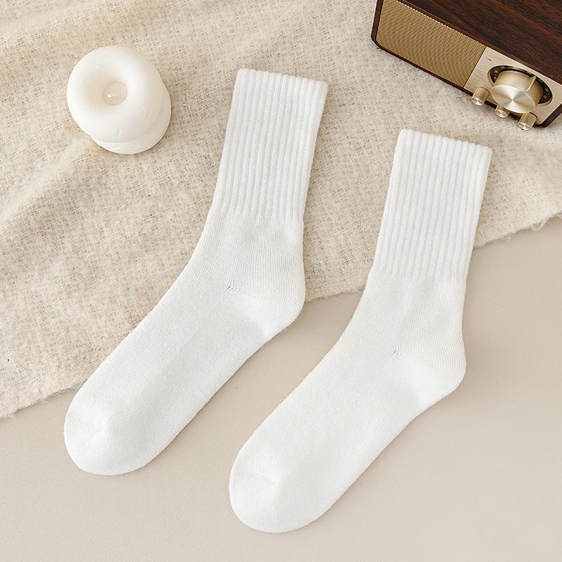 Chaussettes en laine super épaisses pour hommes et personnes âgées en automne et en hiver, chaudes mi-mollet, polaire et chaussettes longues épaissies anti-froid