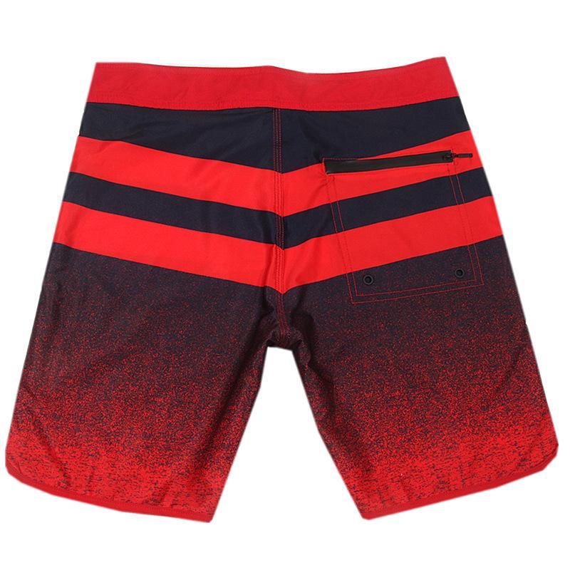 Men's Quick-Dry Waterproof Stripe Surf Shorts with 4-Way Stretch for Fitness and Beach