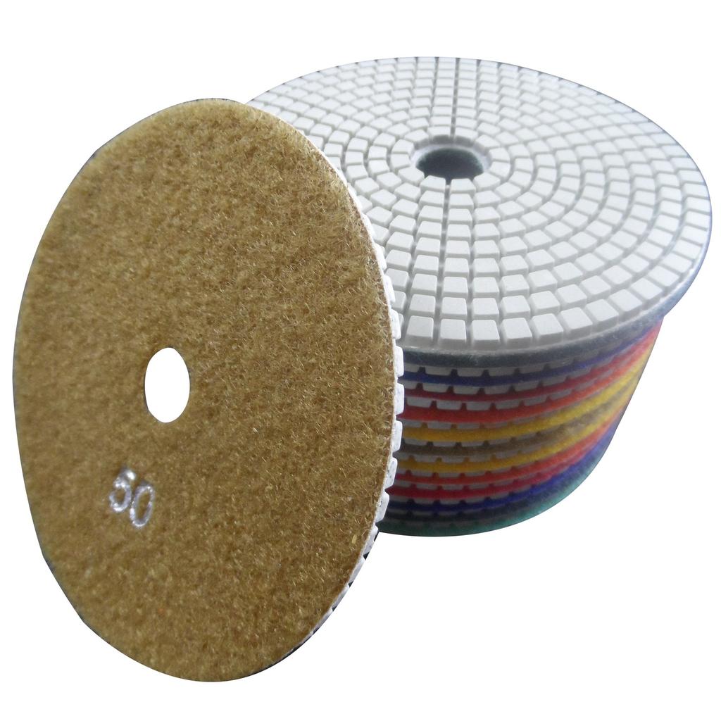 Konfor 125mm Wet Diamond Polishing Pads for Marble and Granite 7-Pack