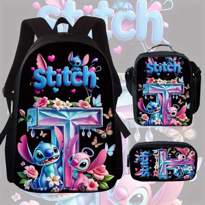 Stitch Rucksack für Kinder aus Oxford-Stoff mit Rückenschutz für den Schulgebrauch
