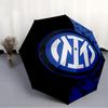 1pc I-Internazionale Milano (2) Umbrella, Sun Protection, And UV Shielding. It Has Eight Sturdy Ribs for Outdoor Use And Perfect As a Holiday Gift