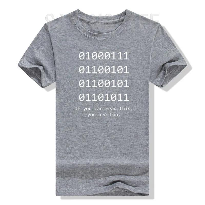 Lustiges Computer Binärcode Programmierer, Entwickler Geek Geschenk T-Shirt Humorvolles IT-Profi Grafik T-Shirt Tops Kurzarm Outfit