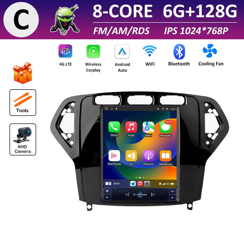 For Ford Mondeo 2007 2008 2009 - 2010 GPS Navigation IPS Touch Screen Android Smart System Wireless Carplay Accessories WIFI DSP