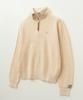 Seteo Button-Up Sailor Half Knit Zip-Up Cream
