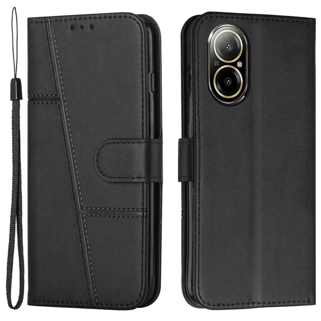 For Realme C67 4G Case Stitiching PU Leather Wallet Shockproof Phone Cover