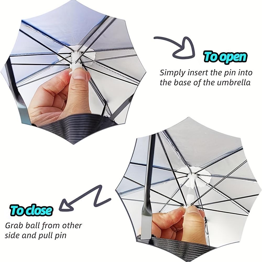 Foldable Headwear Umbrella Portable Waterproof Fishing Hat 55CM Hands-Free Rain Hat For Hiking Camping Camouflage Umbrella Adult