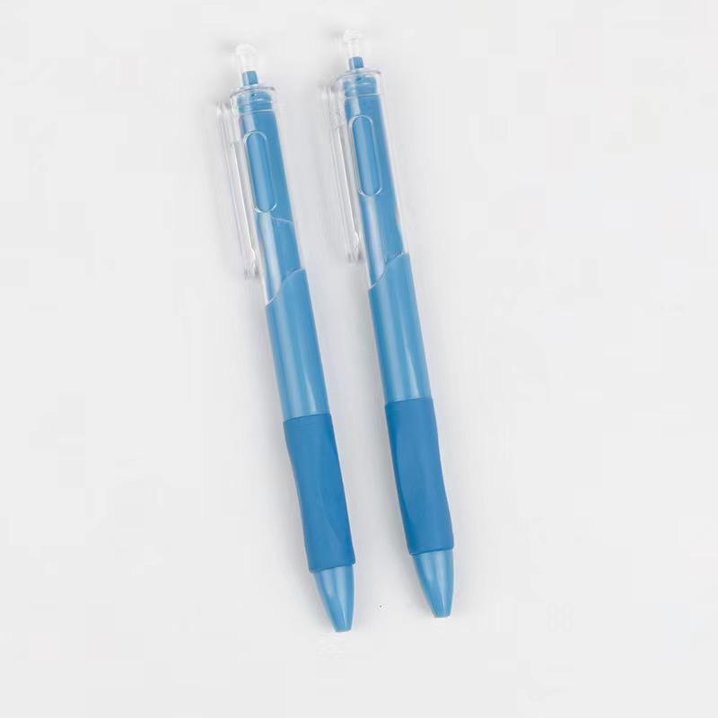 Quick-Drying 0.5mm Black Gel Pen with White Brush Tip - Ideal for Students