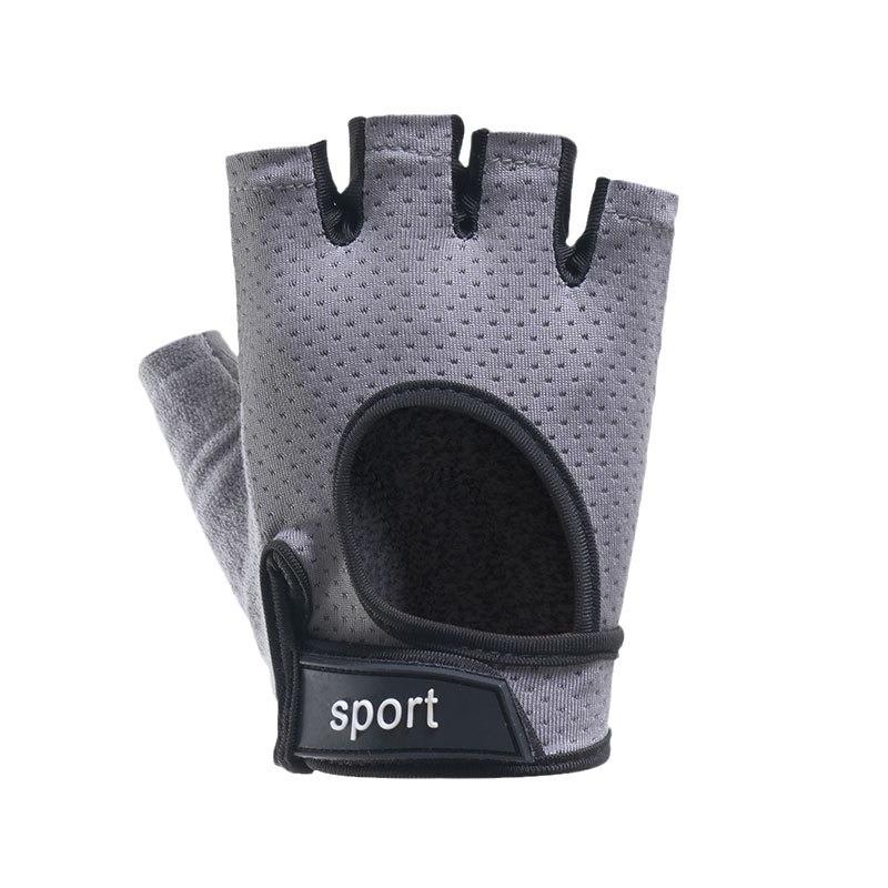 Men Women Half Finger Fitness Sports Gloves Anti Slip Thickened Palm Shock Absorbing Breathable Cycling Gloves