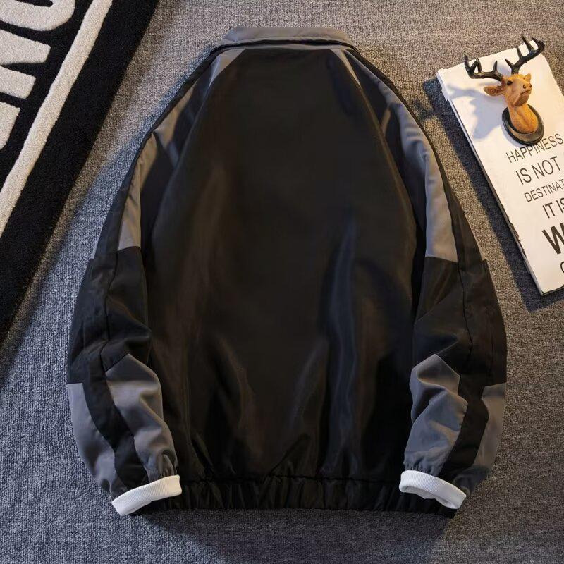 Men’s Autumn Korean Style Trendy Colorblock Baseball Jacket