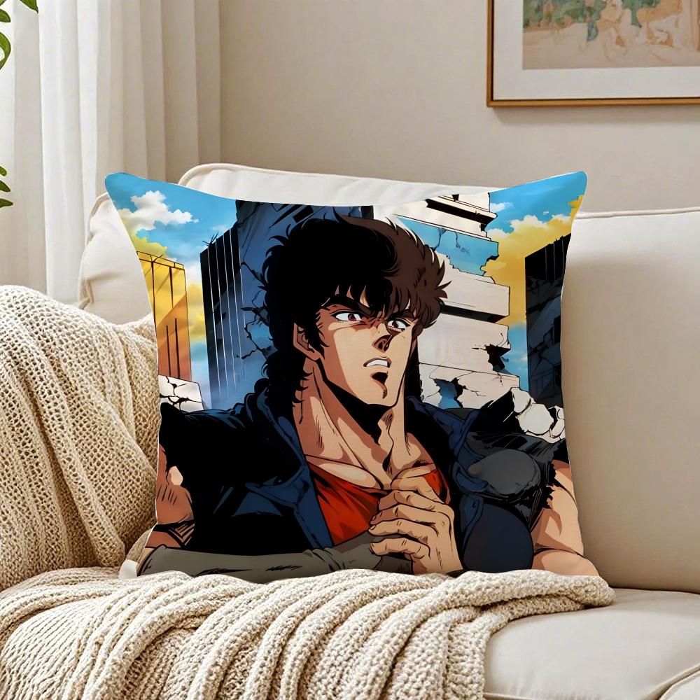 Classic Action Anime HHokuto no Ken Cushion Cover Pillowcase Antidustmite living Room Sofa Decor Cushion Room