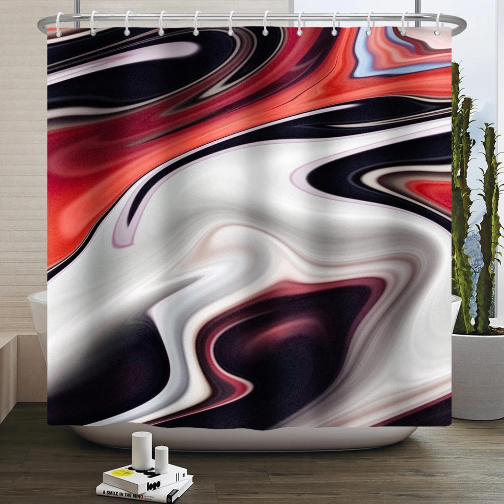 Marble Bathroom Curtain Abstract Modern Luxury Shower Curtain Waterproof Fabric Shower Curtain Bath Curtains With Hooks180x200