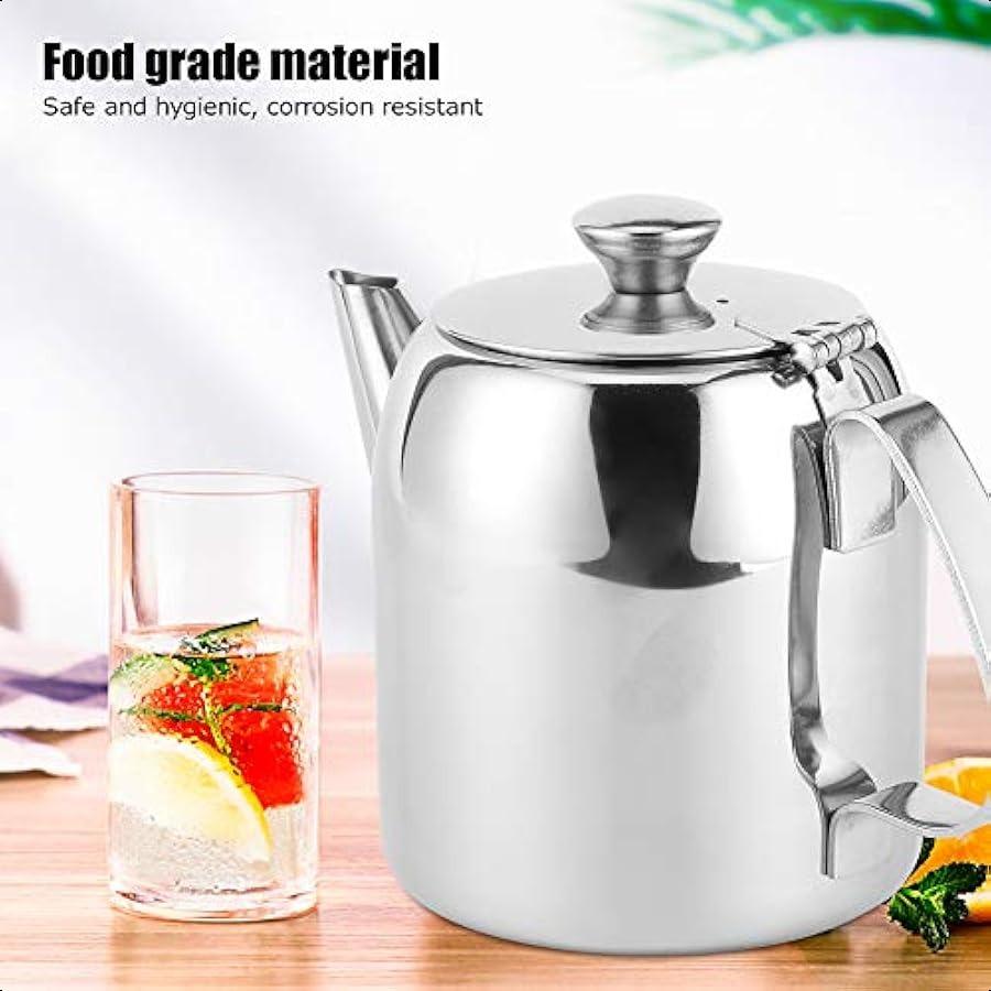 0.5 L Stainless Steel Teapot Coffee Pot Teapot Stainless Steel Kettle Cold Water Jug Short Spout for Restaurants Conference Roo