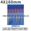 Diamond Grit Shaping Files Set: Electroplated Flat & Round Files for Woodworking