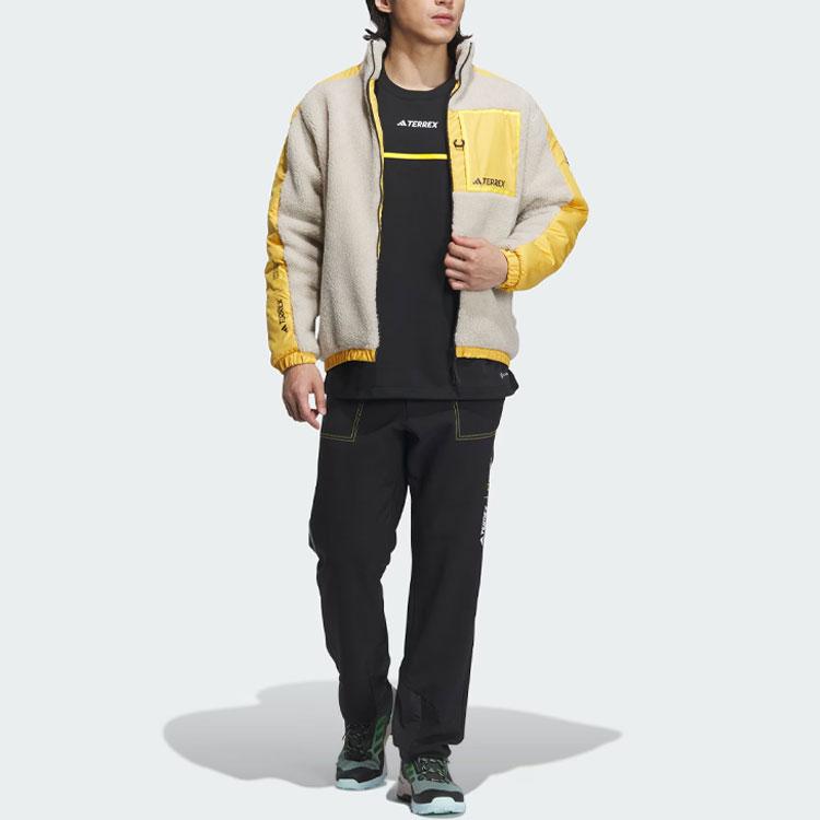 adidas X National Geographic Dicke Outdoor-Sportjacke mit Colorblock-Fleece-Innenfutter Herren Jacken Off-White IL8985