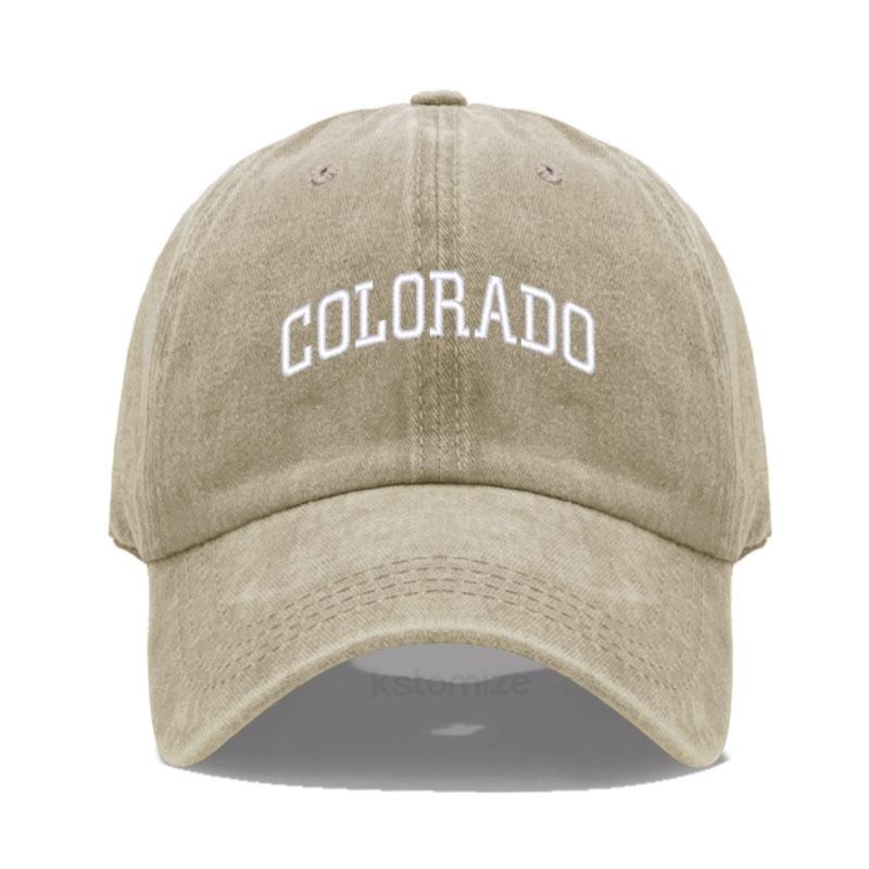 Cappellino da baseball unisex in morbido cotone con ricamo LETTERA COLORADO Regolabile Unisex Cappellini Sportivi Casual per Donne Uomini