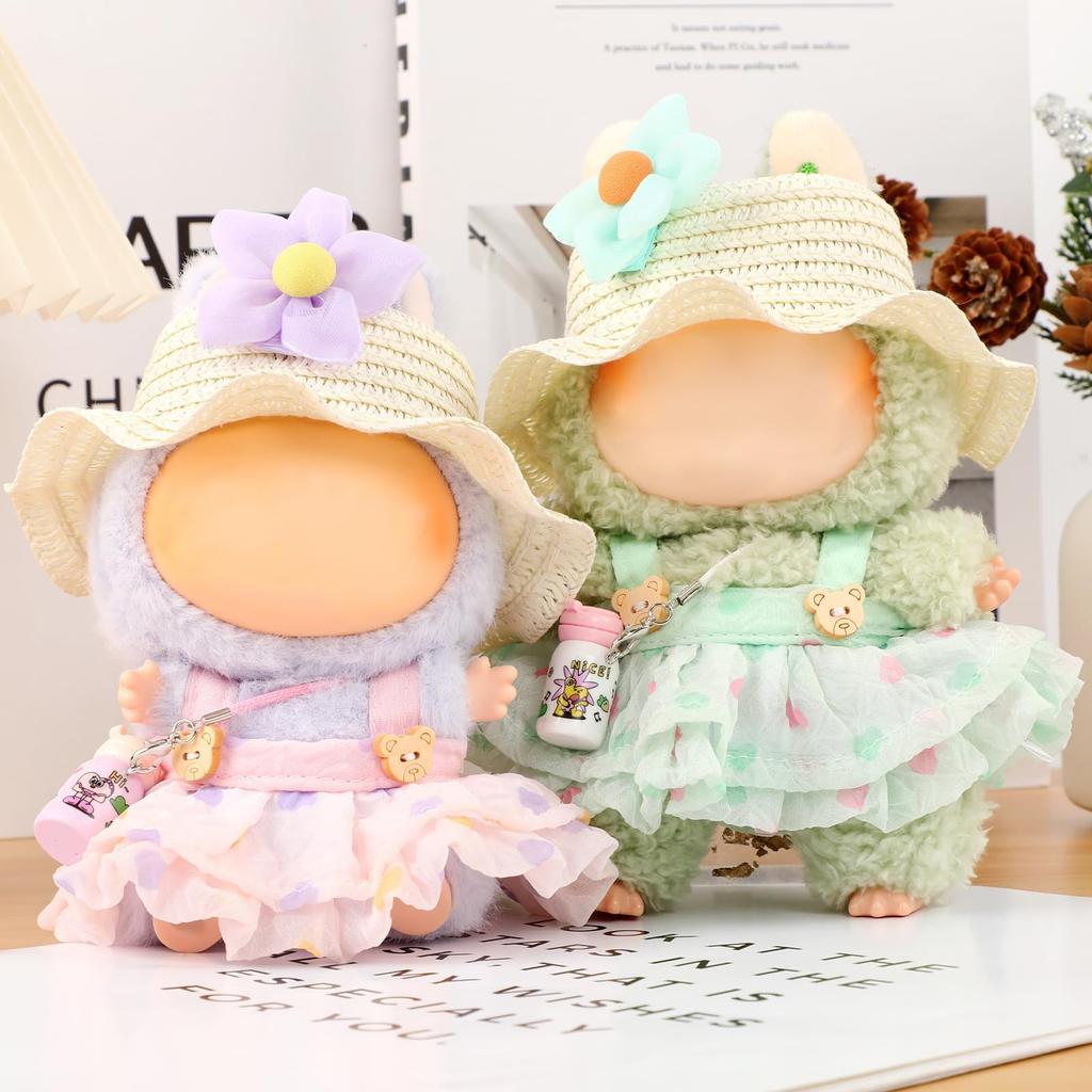 Cimoon Plush Clothes, Outfit Only, 15cm17cm Plush Doll Clothes, Cute Costume Dress-Up DIY Accessories, Doll Suit, Jumpsuit, Photo Path, Doll Clothes