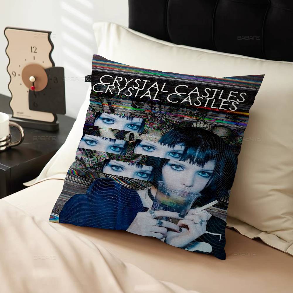 Band C-Crystal Castles Cushion Cover Polyester Sofa Cushions Decorative Throw Pillows Home Decoration Pillowcover