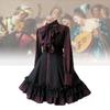 Butterfly Medieval Gothic Bow Dress Cosplay Costume Steam Punk Womens Dress Cos