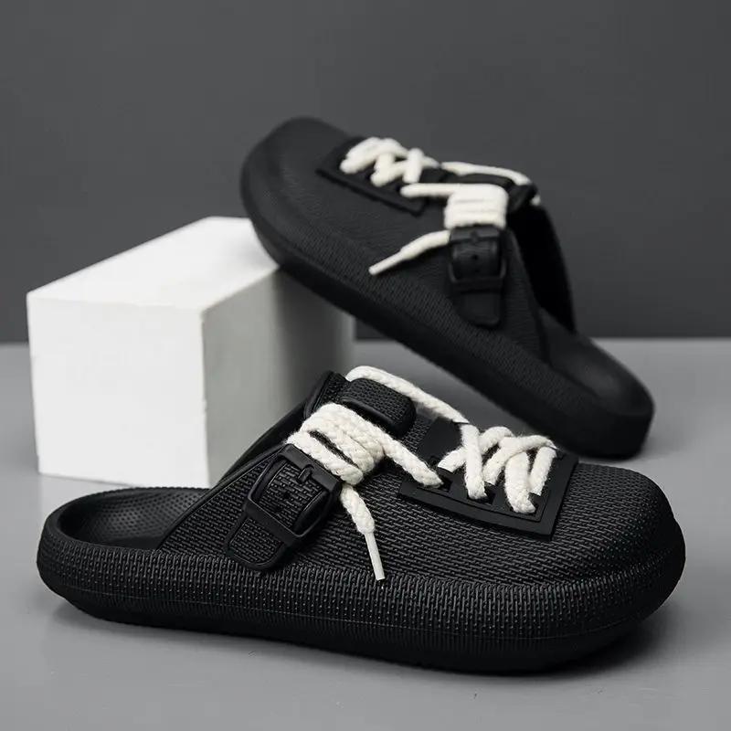 Fashion Flat Male Slipper Soft Beach Men's Shoe Sabot High Quality Fashion Summer Sale Original Trend 2025 Casual Mascullino Y2k Slides