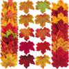 50-300Pcs Fall Artificial Maple Leaves Faux Silk Leaf For Thanksgiving Halloween Christmas Home Decor Wedding Party Supplies