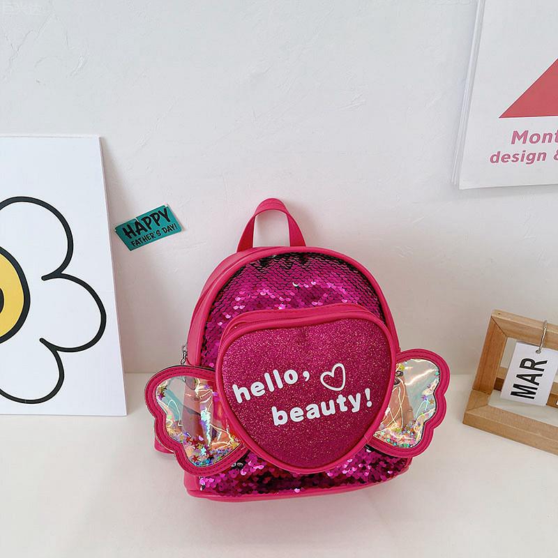 Cartoon Backpack Love Animal Kids Pu Book Bag With Fabric Impactresistant