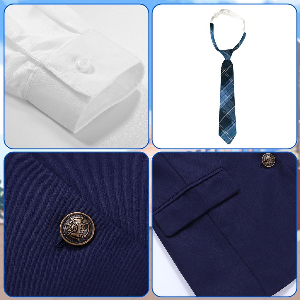 High School Girl School Uniform Plain High School JK Cosplay School Junior High High School Cultural Costume [HarnyLoom] Uniform, Blazer, Jacket,