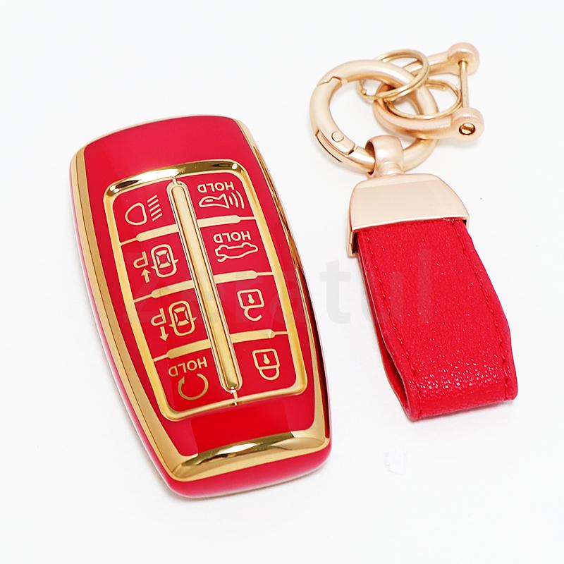Auto Keyless Soft Tpu Car Key Case For Hyundai Gv80 Gv90 G70 G80 G90 Gv70 For Genesis Shell Fob Cover Keychain Accessories