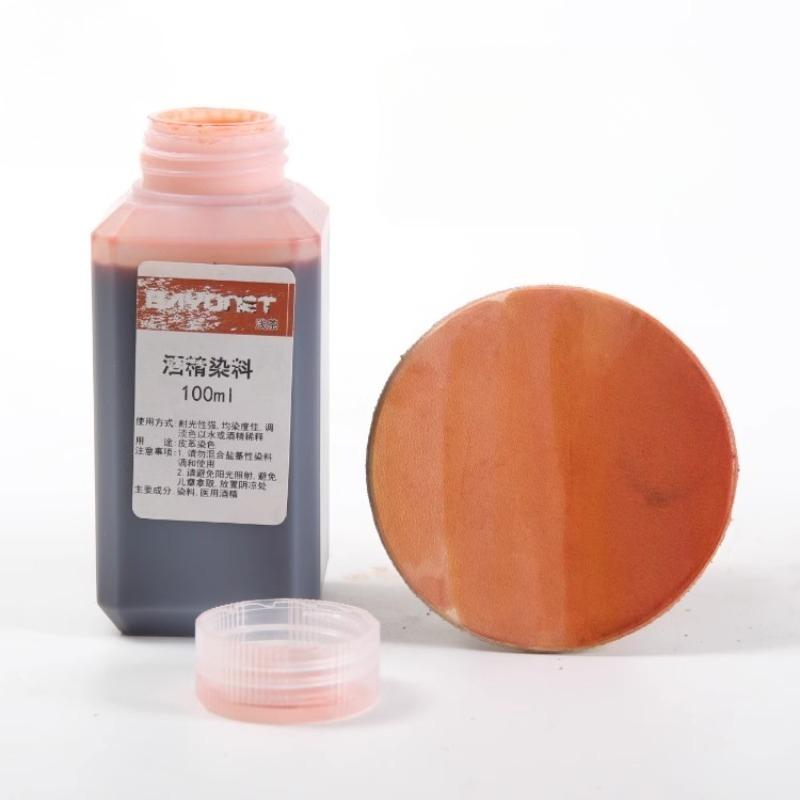DIY Leather Alcohol Dye Leather Carving Alcohol Dye 100ml/ Be Used for Color Restoration Can Be Diluted Color-changing Agent
