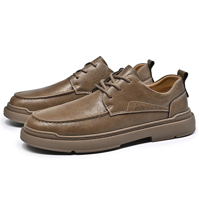 

Повседневная обувь из натуральной кожи для мужчин в стиле минимализма, для офиса, отдыха, деловой вечеринки, черного цвета, обувь для взрослых больших размеров 38