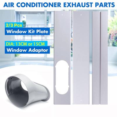 New High Quality Durable 2/3 PCS Air Conditioner Portable Exhaust Hose Wind Shield Adaptor Window Kit Slide Plate Tube Connector