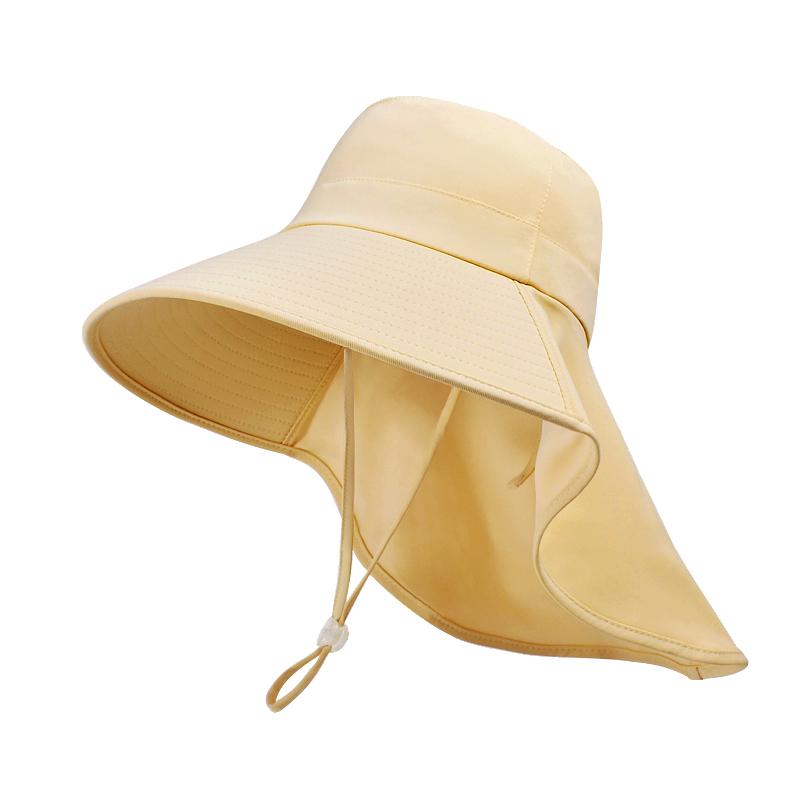 

8555 Summer outdoor sunblock hat Korean version of a big hat cape fisherman hat with horsetail hole hat woman One Size хакі