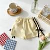 Summer Short Pants Fashionable Thin Baby Girls Loose Fit Casual Shorts Butterfly Bow Waist Cute Trendy Unisex Kids Clothing